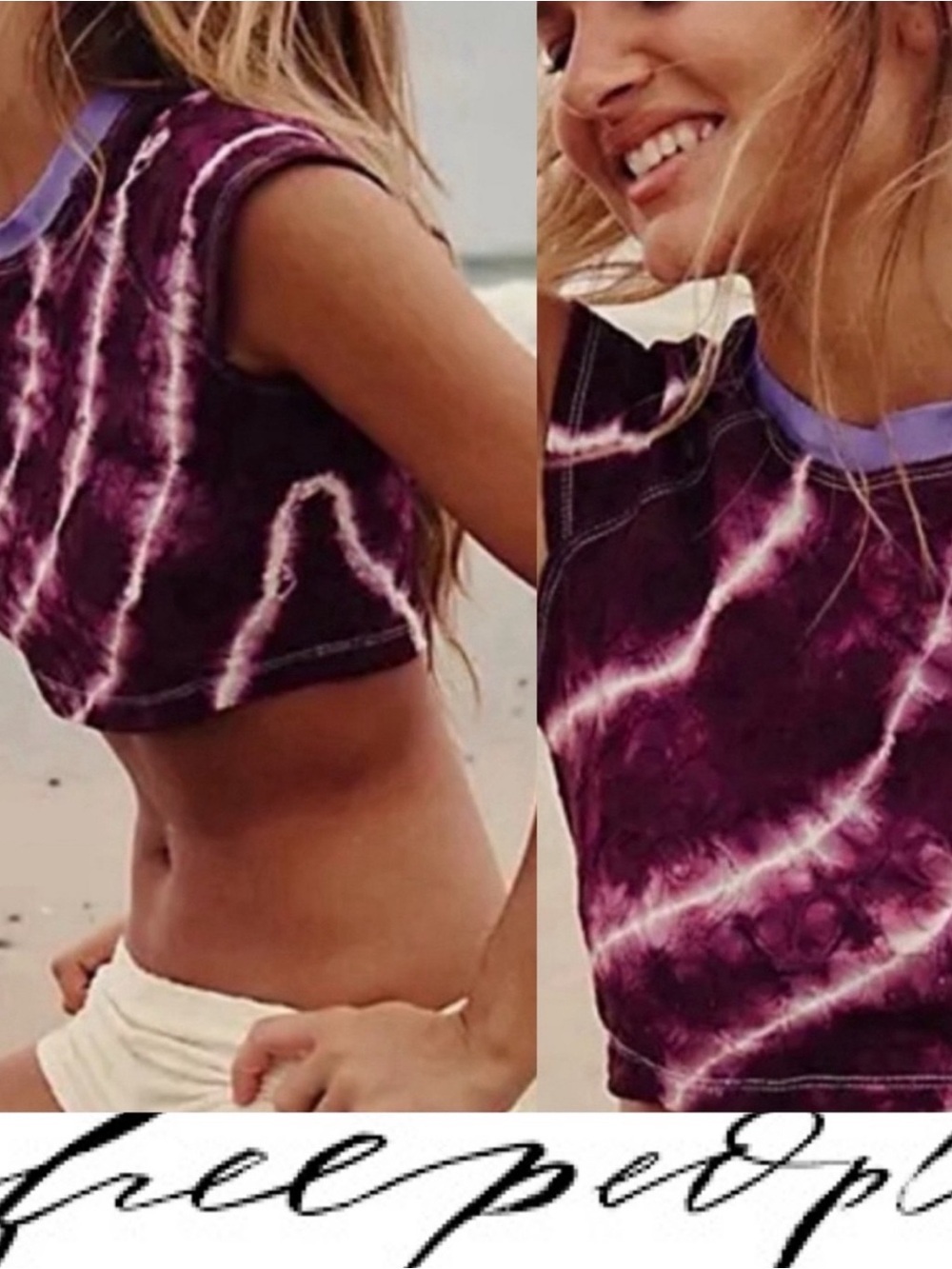 Free People Sonny Crop Swim Tee in Smoky Dream❤️ NWOT
